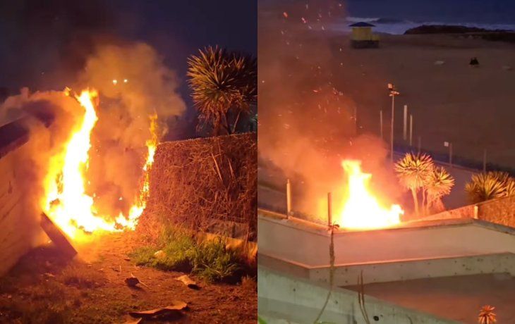 Feroz incendio en conocido balneario de Mar del Plata: tuvieron que apagarlo los vecinos con arena