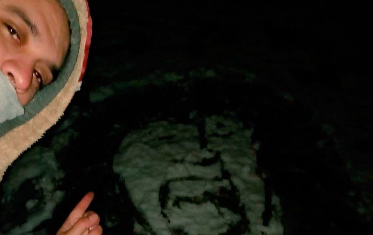 Córdoba, nevada histórica y cuartetera: un dibujante inmortalizó a la Mona Jiménez en la nieve