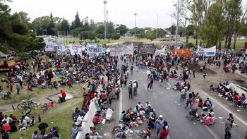 Protesta sobre Puente Pueyrredón Protesta sobre Puente Pueyrredón