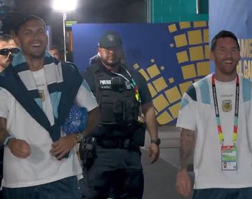 Así llegó la Selección Argentina al Hard Rock Stadium.