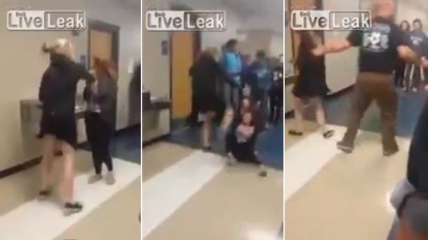 Grabaron una brutal pelea entre dos alumnas y el video se convirtió en viral