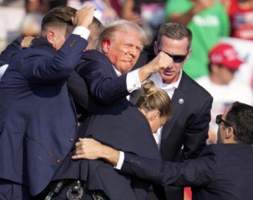 Tiros en acto de Trump. (Foto New York Post)