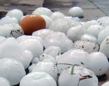 Granizo del tamaño de un huevo