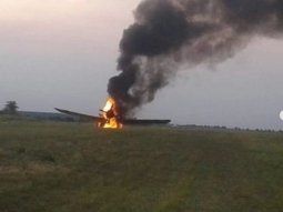 Se prendió fuego un avión hidrante que combatía incendios en Corrientes