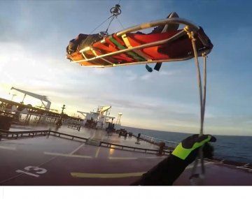 Prefectura rescató a un tripulante griego que sufría un ACV mar adentro