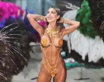 La esposa de Lisandro Martínez bailó en el carnaval de Gualeguay