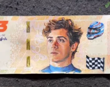 ¡Boom automovilístico! Franco Colapinto retratado en un billete