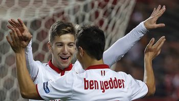 El festejo de Luciano Vietto El festejo de Luciano Vietto