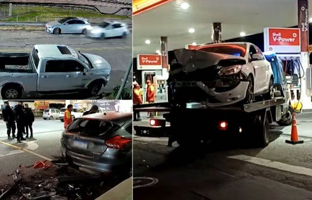 El choque ocurrió en una estación de servicio.