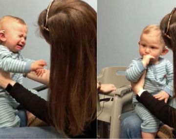 Dawson Shull llora al escuchar a Jessica, su mamá