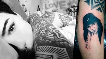 el nuevo tattoo de cande tinelli con las iniciales de san lorenzo: turra fumanchera el nuevo tattoo de cande tinelli con las iniciales de san lorenzo: turra fumanchera