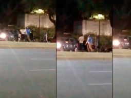 Compartían el auto, se bajaron en plena avenida y terminaron a las piñas