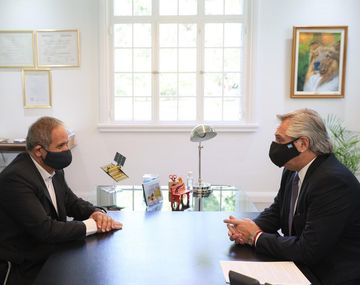 Alberto recibió en Olivos al titular de La Bancaria tras firmar una paritaria del 29%