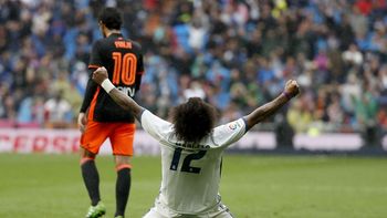 La felicidad de Marcelo en primer plano, detrás la desazón de Dani Parejo La felicidad de Marcelo en primer plano, detrás la desazón de Dani Parejo