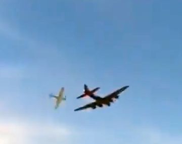 Terribles imágenes del choque de aviones en Dallas