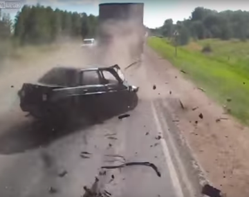 Terrible choque en una ruta 