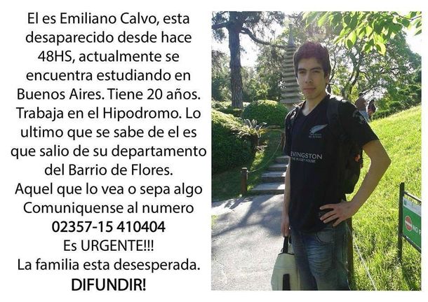 Desesperada búsqueda de un adolescente de 20 años