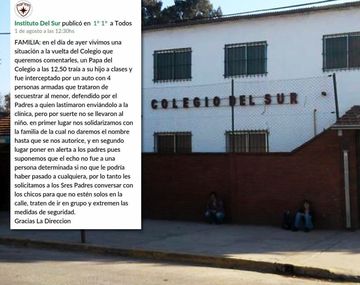 El hecho ocurrió este martes a la vuelta de la institución