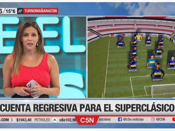Luciana Rubinska te adelanta por C5N cómo formarán River y Boca en el Superclásico