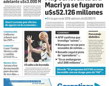 Tapas de diarios del martes 28 de agosto de 2018