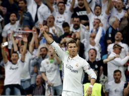 El festejo de Cristiano Ronaldo ante su gol ante Atlético Madrid por Champions El festejo de Cristiano Ronaldo ante su gol ante Atlético Madrid por Champions