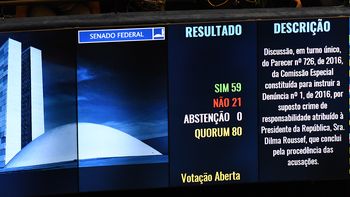 dilma rousseff a un paso de ser destituida: el senado voto a favor del juicio politico dilma rousseff a un paso de ser destituida: el senado voto a favor del juicio politico
