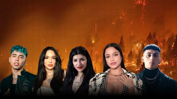 Cazzu, Emilia, La Joaqui, Luck Ra y Khea donaron fondos para combatir los incendios en Chubut