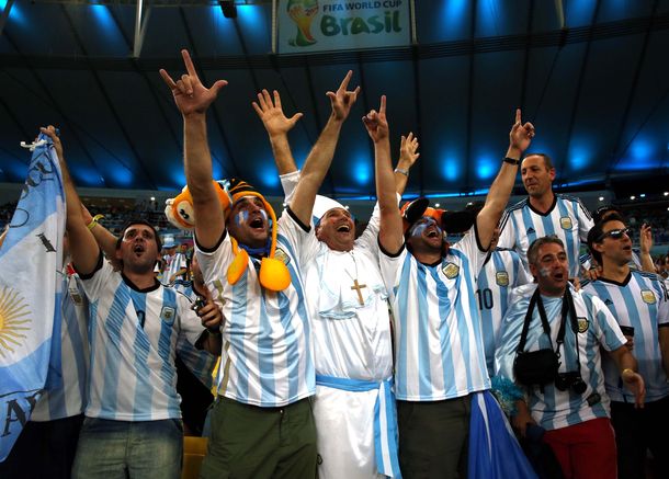 Locales otra vez: Argentina fue el único país que llenó el estadio en Brasil