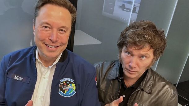 Elon Musk y su confeso admirador: Javier Milei. Elon Musk y su confeso admirador: Javier Milei.