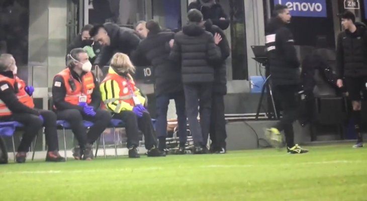 Escándalo con Lautaro Martínez: escupió a un rival en el clásico Inter-Milan