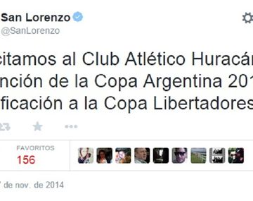 Devolución de gentilezas: San Lorenzo felicitó a Huracán por el título