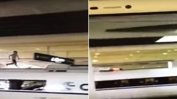 video: corrio por el techo de un tren y murio electrocutado video: corrio por el techo de un tren y murio electrocutado