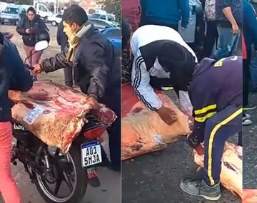 Saquearon un camión con reses en San Luis