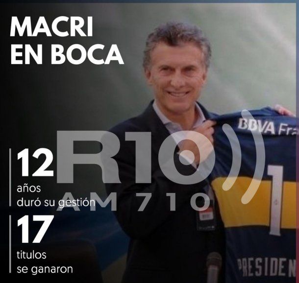 Esta es la foto que empezará a circular con los logros de la gestión de Mauricio Macri como Presidente de Boca