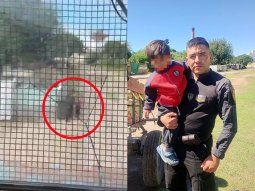 VIDEO: un policía se convirtió en héroe al salvar a un niño de ser arrollado por un tren