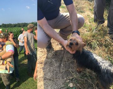El perro Fat Heath fue el héroe de la noche tras quedarse junto a su dueña para que no tuviera miedo