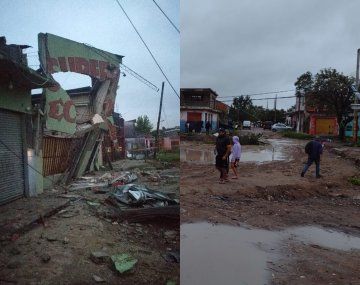 El temporal azotó Florencio Varela y provocó destrozos