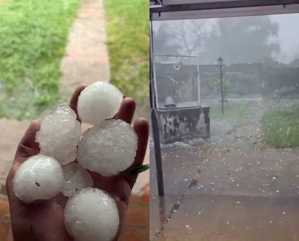 Impresionante granizo en Santa Fe