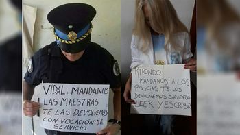 policias vs. maestros: el viral que inundo las redes en medio de la protesta policias vs. maestros: el viral que inundo las redes en medio de la protesta