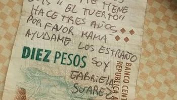 investigan un pedido de ayuda en un billete que habria escrito una mujer desaparecida investigan un pedido de ayuda en un billete que habria escrito una mujer desaparecida
