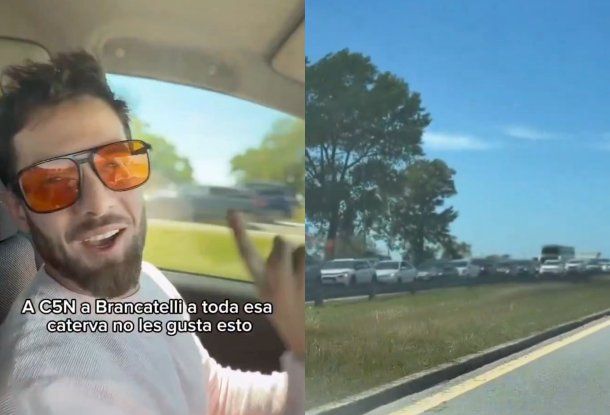 Periodista libertario se filmó manejando en la ruta 2, y sin cinturón: piden que lo sancionen