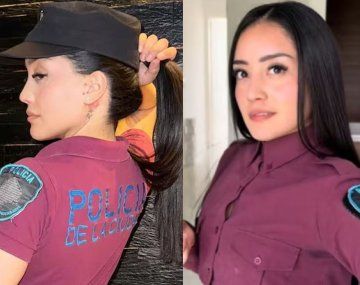 Nicole V., la policía tiktoker que fue suspendida por compartir videos eróticos con el uniforme puesto.
