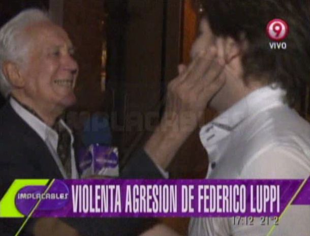 Federico Luppi agredió otra vez a un cronista en la calle