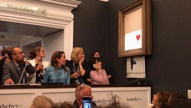 Se destruyó una obra de Bansky subastada en&nbsp;u$s 1
