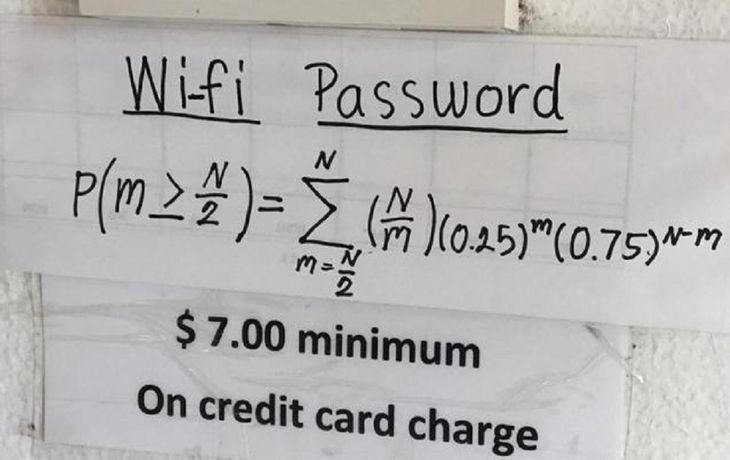 Un restaurante sólo da la clave de Wi-Fi si los clientes resuelven una ecuación.