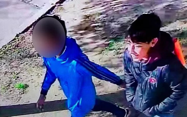 La última foto de Joaquín con quien sería el presunto asesino. Foto: TN