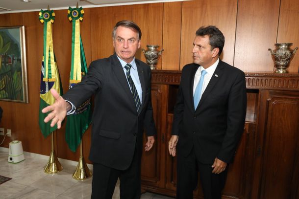 Jair Bolsonaro recibi&oacute; a Sergio Massa en Brasil