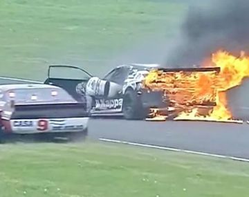 Escalofriante incendio en el TC: así escapó Mazzacane del fuego