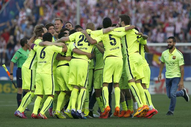 Así festejó un nuevo título el Barcelona de Messi