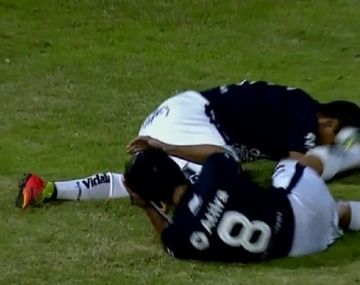 El choque fue en el segundo tiempo y Garnier debió salir